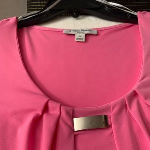Studio Works Pink Blouse with Silver Buckle NWT